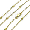 Gargantilla Basica 04.213.0279.18 Oro Laminado, Diseño de Singapore, Pulido, Tono Dorado (01 MM Thickness, 18 Inches Length)