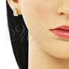 Arete Dormilona 02.342.0262 Oro Laminado, Pulido, Tono Dorado