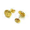 Arete Dormilona 02.342.0263 Oro Laminado, Pulido, Tono Dorado
