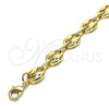 Pulsera Elegante 04.372.0002.08 Oro Laminado, Diseño de Puff Mariner, Pulido, Tono Dorado (Thickness, 8 Inches Length)