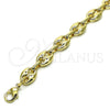 Tobillera Elegante 04.372.0002.10 Oro Laminado, Diseño de Puff Mariner, Pulido, Tono Dorado (Thickness, 10 Inches Length)