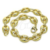 Tobillera Elegante 04.372.0002.10 Oro Laminado, Diseño de Puff Mariner, Pulido, Tono Dorado (Thickness, 10 Inches Length)
