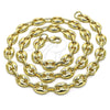 Gargantilla Elegante 04.372.0002.24 Oro Laminado, Diseño de Puff Mariner, Pulido, Tono Dorado (Grosor 10.2 MM, 24 Pulgadas de Largo)