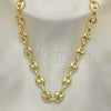 Gargantilla Elegante 04.372.0002.24 Oro Laminado, Diseño de Puff Mariner, Pulido, Tono Dorado (Thickness, 24 Inches Length)