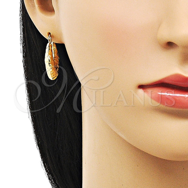 Argolla Pequeña 02.163.0182.25 Oro Laminado, Diseño de Hueco, Pulido, Tono Dorado