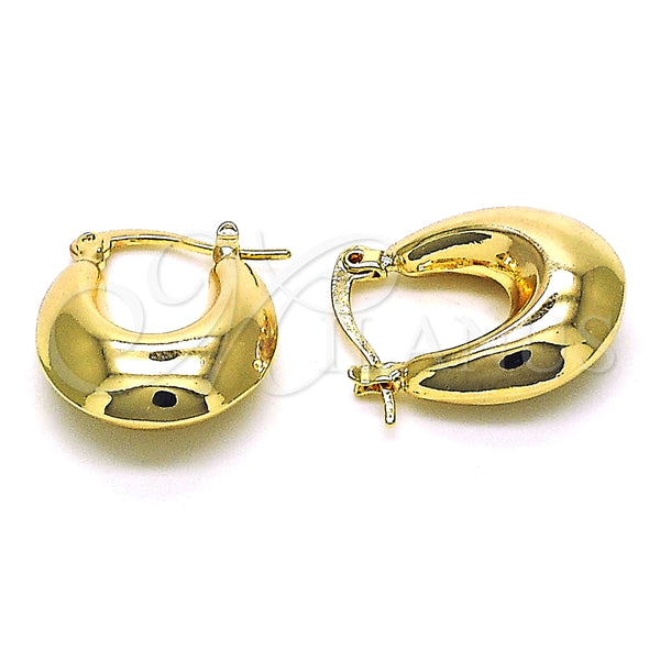 Argolla Pequeña 02.163.0189.20 Oro Laminado, Diseño de Hueco, Pulido, Tono Dorado