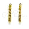 Argolla Mediana 02.213.0460.40 Oro Laminado, Diseño de Espiral, Pulido, Tono Dorado