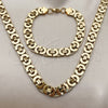Collar y Pulsera 06.363.0035.2.22 Acero Inoxidable, Pulido, Tono Dorado