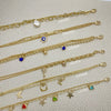 Kit Surtido de 15 Pulseras Dobles de Oro Laminado al por mayor — SKU 152399