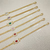 Kit Surtido de 20 Pulseras con Marco de Zirconia de Oro Laminado al por mayor — SKU 152400