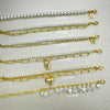 Kit Surtido de 15 Pulseras de Eslabones con Perlas de Oro Laminado al por mayor — SKU 152401