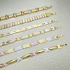 Kit Surtido de 12 Pulseras Tricolor Macizas de Oro Laminado al por mayor — SKU 152406
