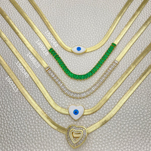 Kit Surtido de 12 Collares Espiga Elegantes de Oro Laminado al por mayor — SKU 152411