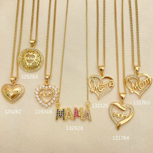 Kit Surtido de 25 Collares para Mamá de Oro Laminado al por mayor — SKU 152455