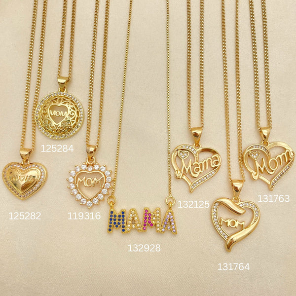 Kit Surtido de 25 Collares para Mamá de Oro Laminado al por mayor — SKU 152455