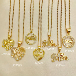 Kit Surtido de 25 Collares para Mamá de Oro Laminado al por mayor — SKU 152456