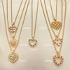Kit Surtido de 25 Collares de Corazón para Mamá de Oro Laminado al por mayor — SKU 152459