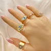 Kit Surtido de 25 Anillos con Ojo Turco y de la Suerte de Oro Laminado al por mayor — SKU 152472