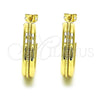 Argolla Mediana 02.213.0464.25 Oro Laminado, Diamantado, Tono Dorado