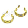 Argolla Mediana 02.213.0464.25 Oro Laminado, Diamantado, Tono Dorado
