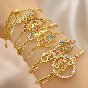 Kit Surtido de 20 Pulseras para Mamá de Oro Laminado al por mayor — SKU 152524