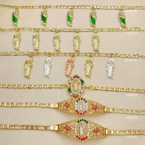 Kit Surtido de 20 Pulseras con Dije Elegante de San Judas de Oro Laminado al por mayor — SKU 152531