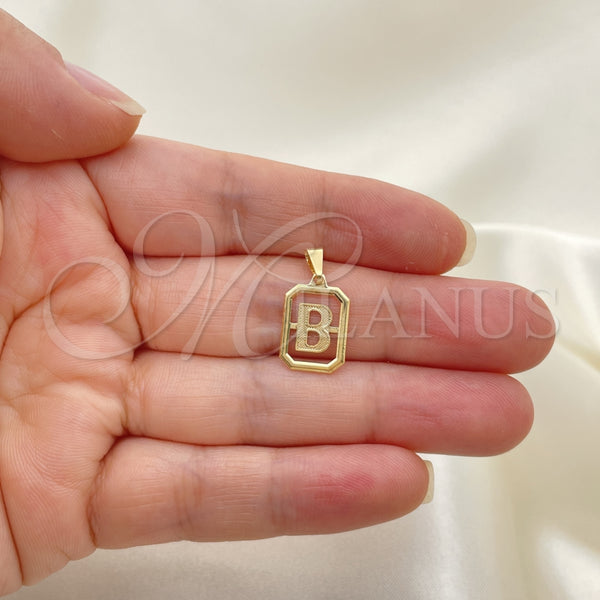 Dije Elegante 05.02.0069.2 Oro Laminado, Diseño de Iniciales, Pulido, Tono Dorado