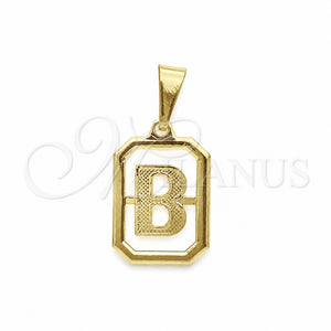 Dije Elegante 05.02.0069.2 Oro Laminado, Diseño de Iniciales, Pulido, Tono Dorado