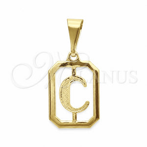 Dije Elegante 05.02.0069.3 Oro Laminado, Diseño de Iniciales, Pulido, Tono Dorado
