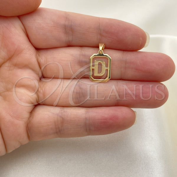Dije Elegante 05.02.0069.4 Oro Laminado, Diseño de Iniciales, Pulido, Tono Dorado