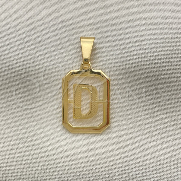 Dije Elegante 05.02.0069.4 Oro Laminado, Diseño de Iniciales, Pulido, Tono Dorado