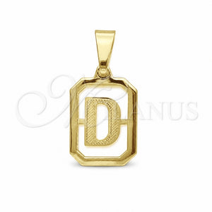 Dije Elegante 05.02.0069.4 Oro Laminado, Diseño de Iniciales, Pulido, Tono Dorado