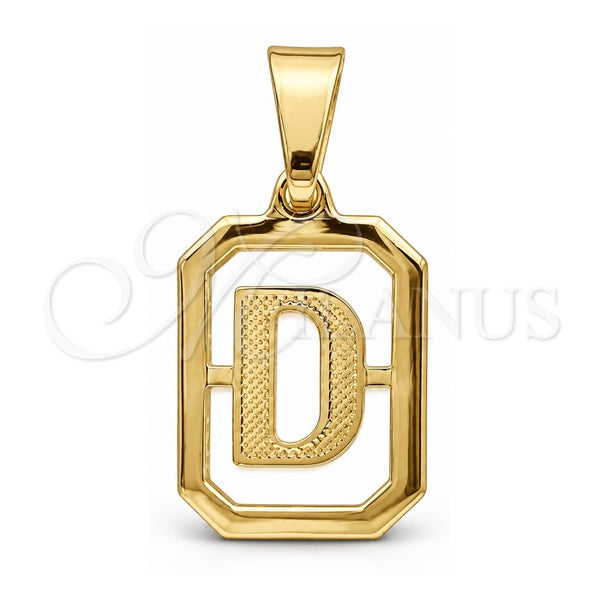 Dije Elegante 05.02.0069.4 Oro Laminado, Diseño de Iniciales, Pulido, Tono Dorado