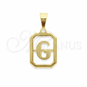 Dije Elegante 05.02.0069.5 Oro Laminado, Diseño de Iniciales, Pulido, Tono Dorado