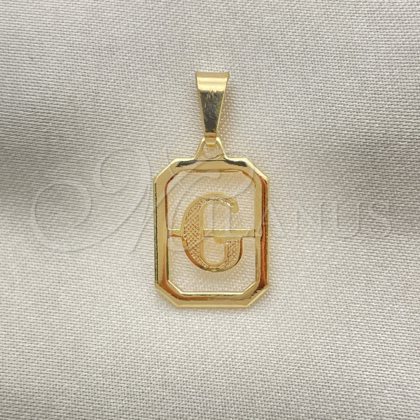 Dije Elegante 05.02.0069.5 Oro Laminado, Diseño de Iniciales, Pulido, Tono Dorado