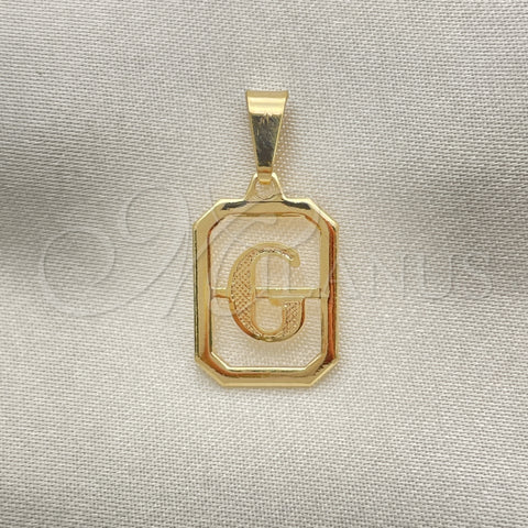 Dije Elegante 05.02.0069.5 Oro Laminado, Diseño de Iniciales, Pulido, Tono Dorado