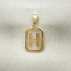 Dije Elegante 05.02.0069.8 Oro Laminado, Diseño de Iniciales, Pulido, Tono Dorado