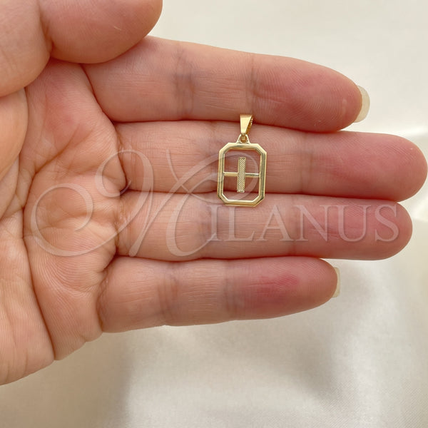 Dije Elegante 05.02.0069.9 Oro Laminado, Diseño de Iniciales, Pulido, Tono Dorado