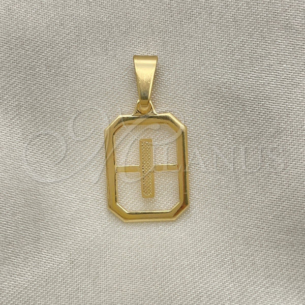 Dije Elegante 05.02.0069.9 Oro Laminado, Diseño de Iniciales, Pulido, Tono Dorado
