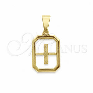 Dije Elegante 05.02.0069.9 Oro Laminado, Diseño de Iniciales, Pulido, Tono Dorado
