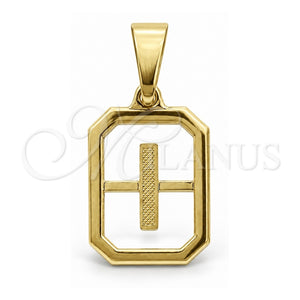 Dije Elegante 05.02.0069.9 Oro Laminado, Diseño de Iniciales, Pulido, Tono Dorado
