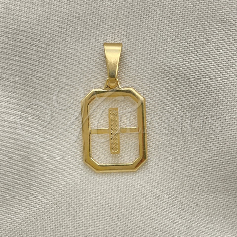 Dije Elegante 05.02.0069.9 Oro Laminado, Diseño de Iniciales, Pulido, Tono Dorado