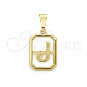 Dije Elegante 05.02.0069.10 Oro Laminado, Diseño de Iniciales, Pulido, Tono Dorado