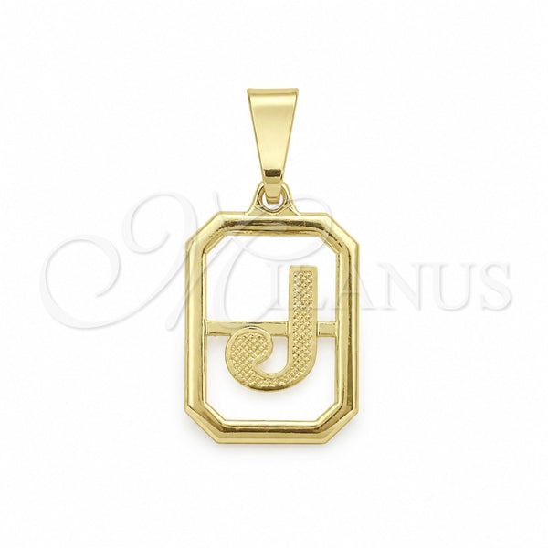 Dije Elegante 05.02.0069.10 Oro Laminado, Diseño de Iniciales, Pulido, Tono Dorado