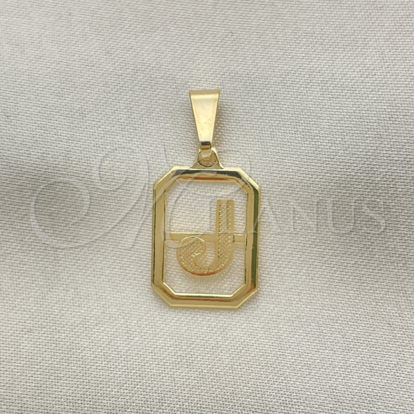 Dije Elegante 05.02.0069.10 Oro Laminado, Diseño de Iniciales, Pulido, Tono Dorado