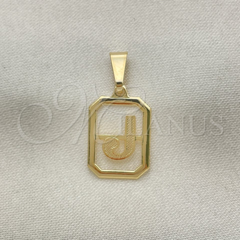 Dije Elegante 05.02.0069.10 Oro Laminado, Diseño de Iniciales, Pulido, Tono Dorado