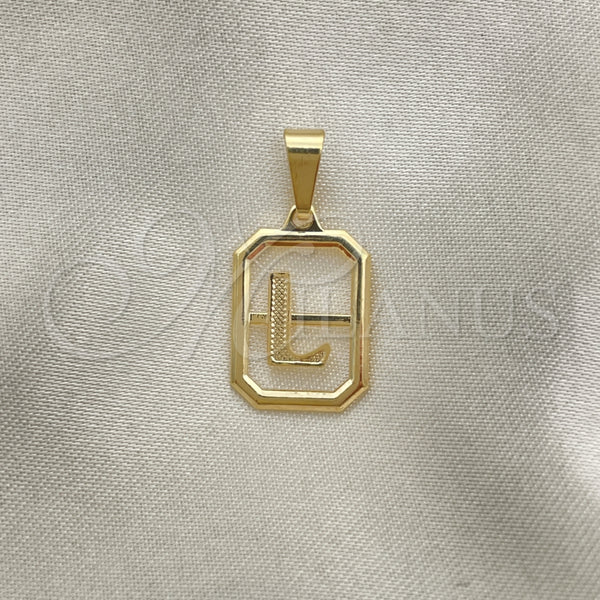 Dije Elegante 05.02.0069.12 Oro Laminado, Diseño de Iniciales, Pulido, Tono Dorado