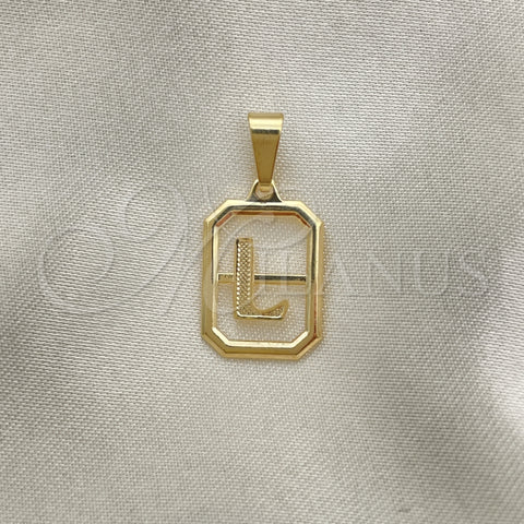 Dije Elegante 05.02.0069.12 Oro Laminado, Diseño de Iniciales, Pulido, Tono Dorado