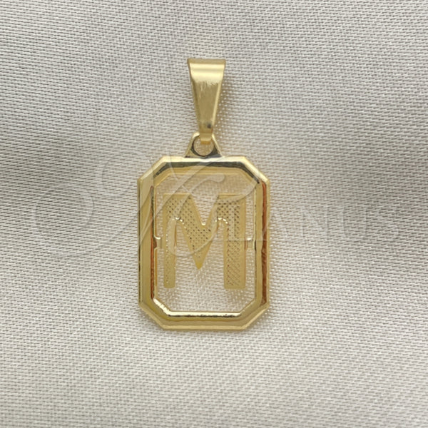 Dije Elegante 05.02.0069.13 Oro Laminado, Diseño de Iniciales, Pulido, Tono Dorado