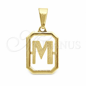 Dije Elegante 05.02.0069.13 Oro Laminado, Diseño de Iniciales, Pulido, Tono Dorado